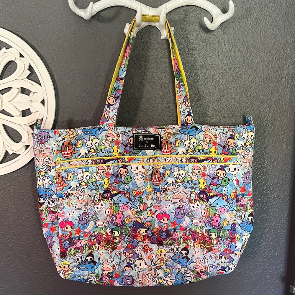 Tokidoki jujube superbe bag in hard to find sea amo print yellow original